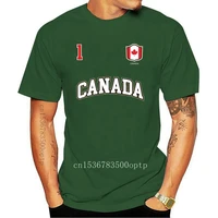 new 2021 summer fashion canada shirt number 1 back canadian team sports hockeyer soccers t shirt