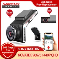 u2000 sameuo dash cam front and rear wifi 1080p view camera lens car dvr 2k video recorder auto night vision 24h parking monitor