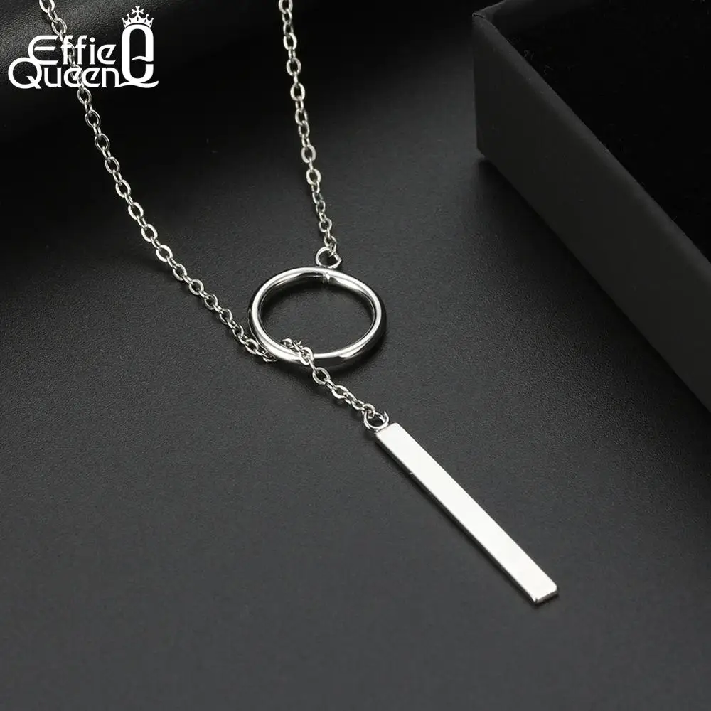 Effie queen 925 пробы, серебряные ожерелья для женщин, трендовые круглые и серебряные подвески, Женские Ювелирные изделия TSN95
