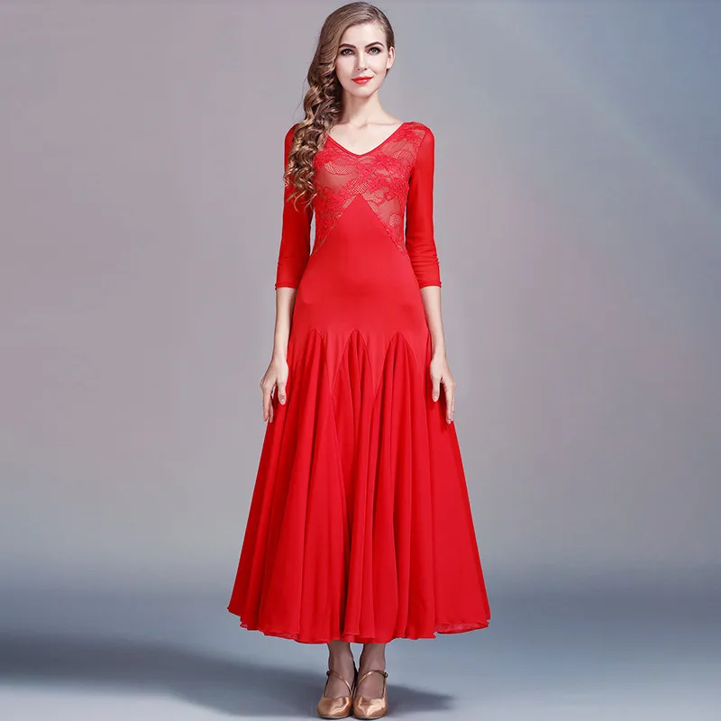 Кружевное бальное платье для танцев стандартный бальный костюм танго |