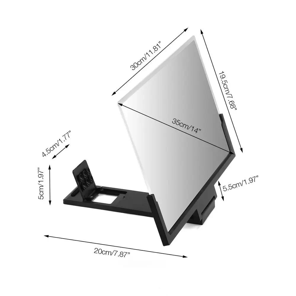 Новый 14 дюймовый 3D Экран усилитель мобильный телефон увеличительное Стекло HD