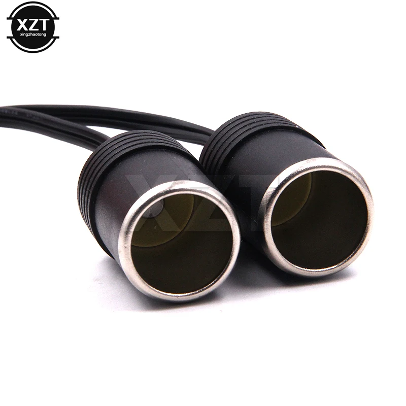

2 Ways Triple Car Cigarette Lighter Splitter Female Socket Plug Power Adapter Connector, input 12V Output 12V 10A