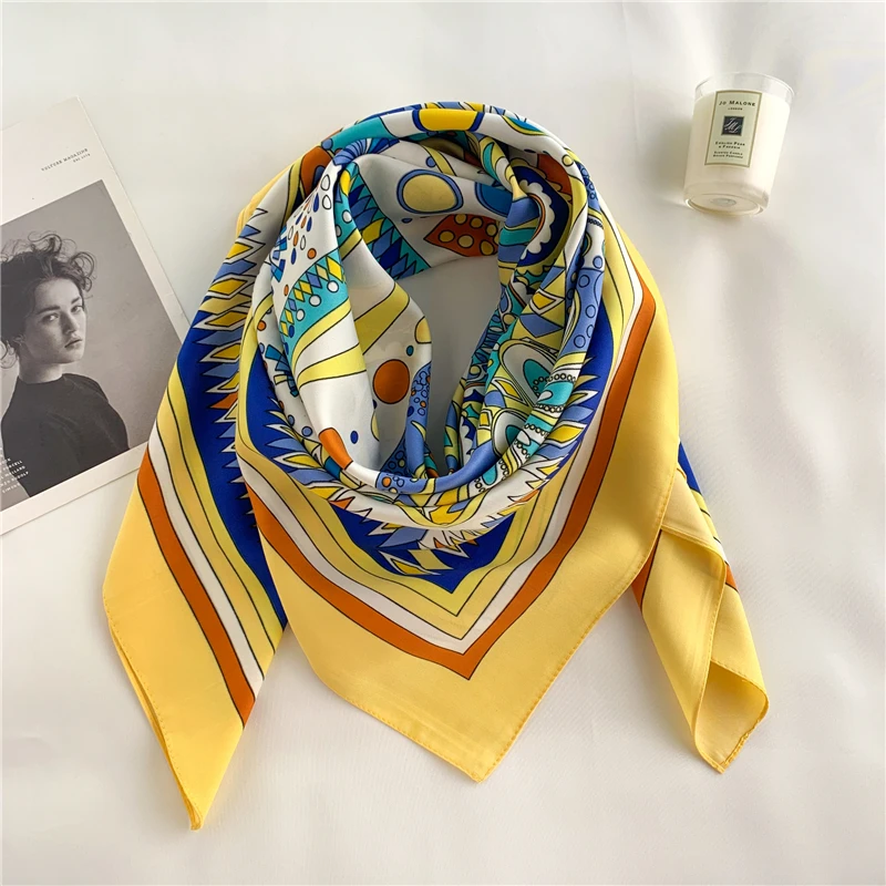 Женский платок с квадратным вырезом модный бандана роскошный брендовый