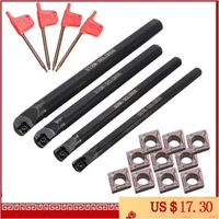 4 set of 781012mm sclcr lathe boring bar turning tool holder10pcs ccmt 0602 carbide insert blades for lathe turning machine