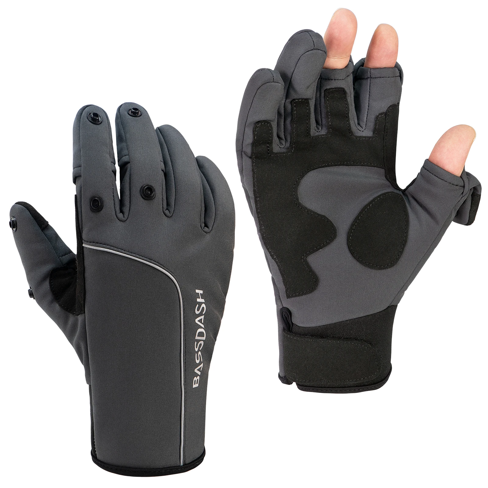 

Bassdash Wintepro Men’s Fishing Hunting Winter Gloves Water Repellent with Fleece Lining Cold Weather