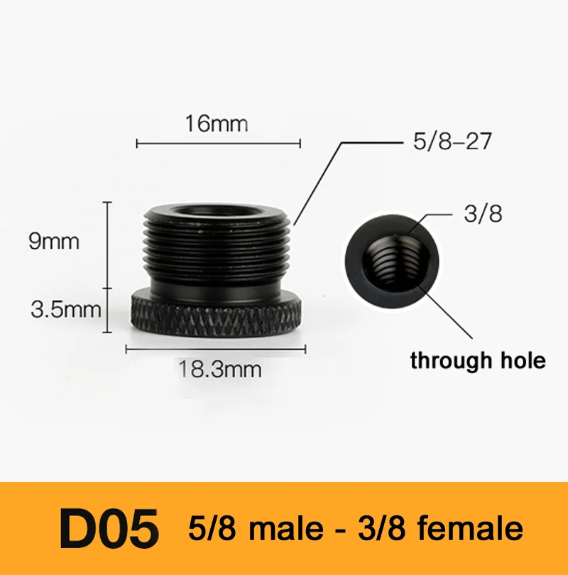 Винтовой адаптер от 5/8 до 3/8 держатель микрофона конвертер для лазерный уровень и