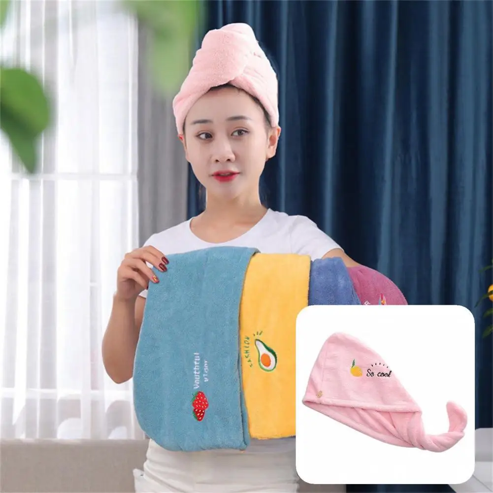 

Reactive Dyeing Super Absorbent Convenient Hair Drying Hat for Bathroom