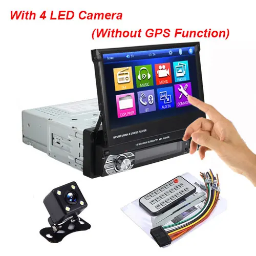 

Автомагнитола Podofo, мультимедийный проигрыватель с 7 "HD-экраном, MP5, GPS, Bluetooth/FM/MP5/USB/AUX, Типоразмер 1DIN