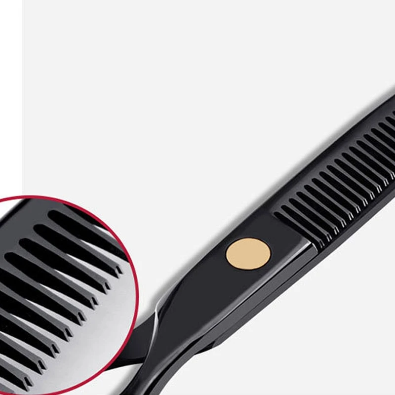 

9 Pieces of Hairdressing Scissors Stainless Steel Thinning Scissors Barber Shop Salon Set (Black)