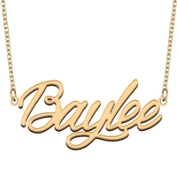 baylee name necklace for women stainless steel jewelry 18k gold plated nameplate pendant femme mother girlfriend gift