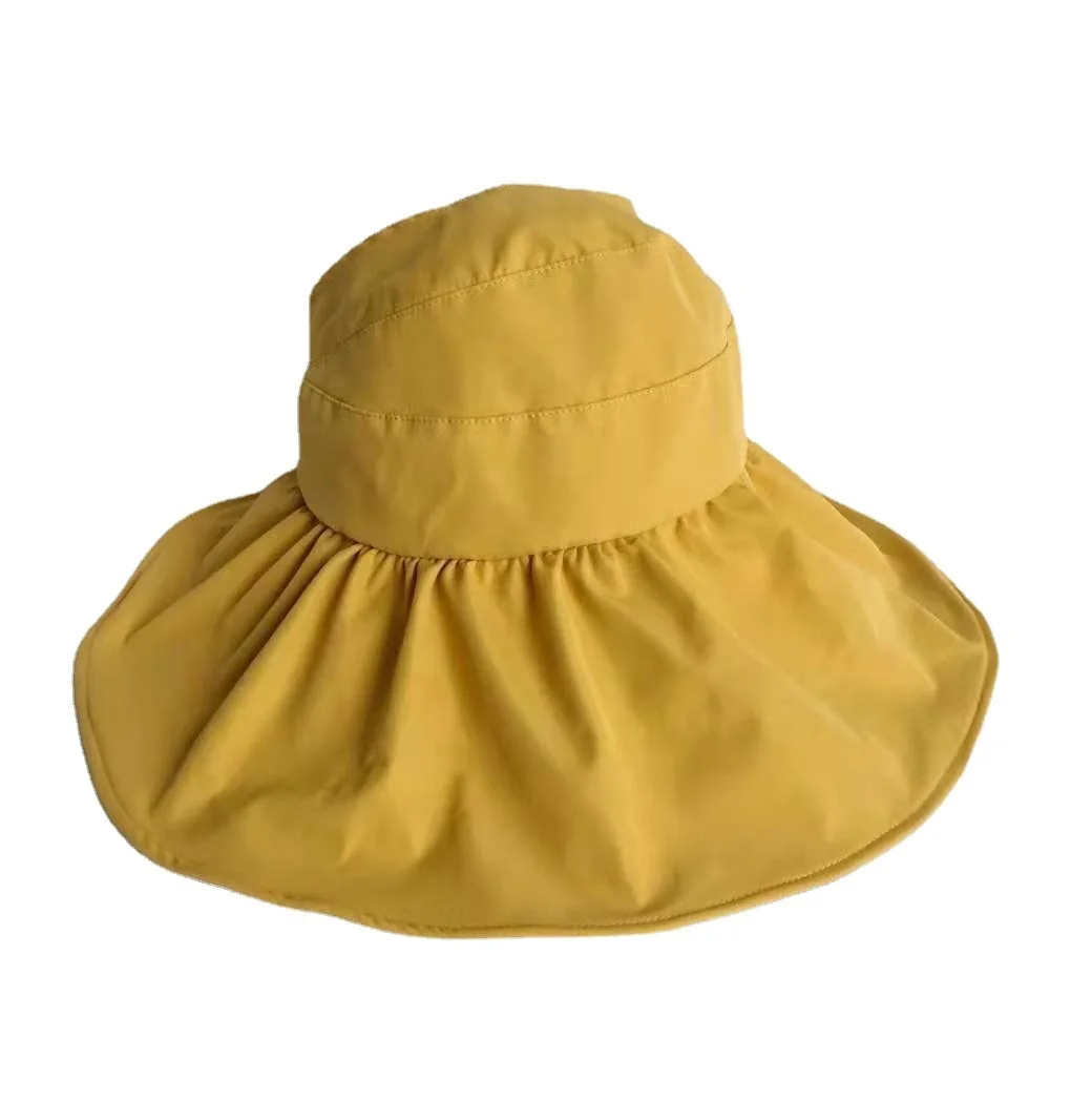 

2021 New Spring Summer Round Dome Bandage Bow Big Foldable Temperament Fishermen Hat Women Fashion Tide All-match