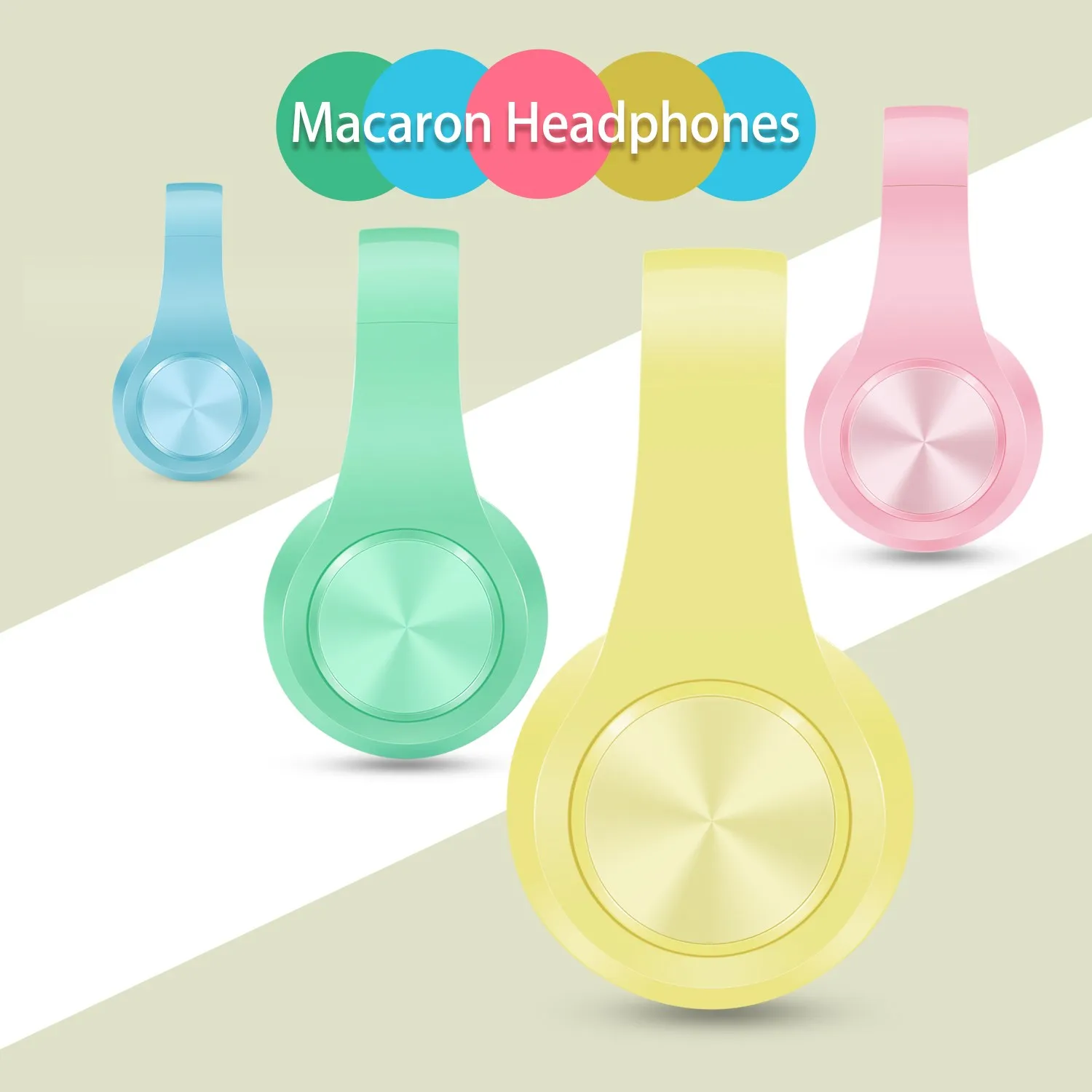 

Новинка, цветная стереогарнитура Macaron, Bluetooth-наушники, наушники, беспроводная гарнитура, Универсальная гарнитура для Iphone, Huawei, Xiaomi, Samsung