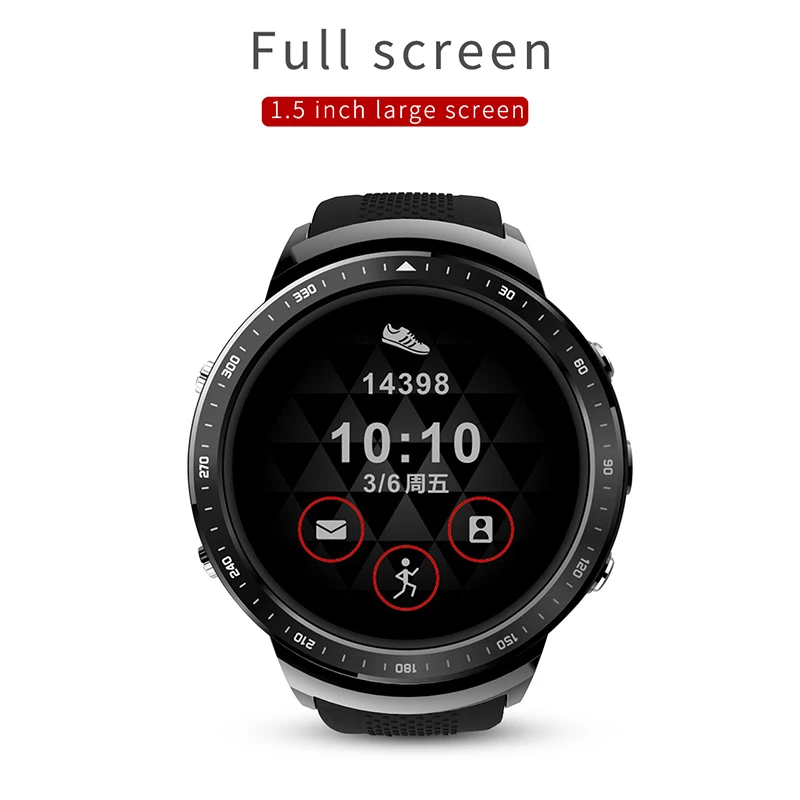 Смарт часы 3G bluetooth GPS 1 53 дюйма Android 5 MTK6580 0 ГГц Гб + 16 Гб|Смарт-часы| |