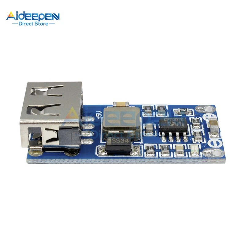 Плата питания DC-DC 9 В 12 24 до 5 3 А USB понижающий стабилизатор напряжения