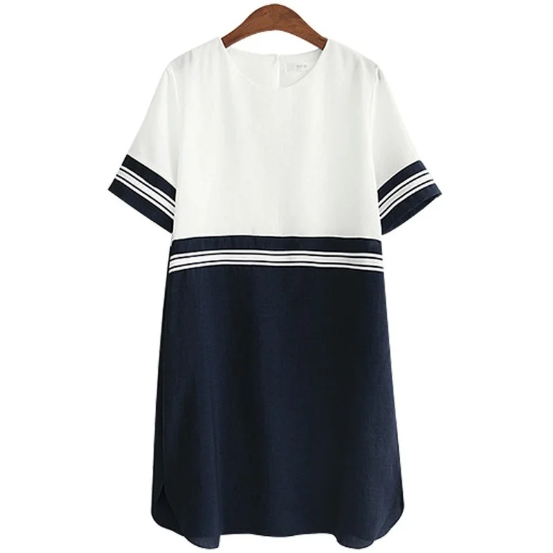 

Women's Clothing Fashion Dress 2021 Summer Fashion Round-collar Short-sleeved Dress European American Thin A-shaped Bottom Dress