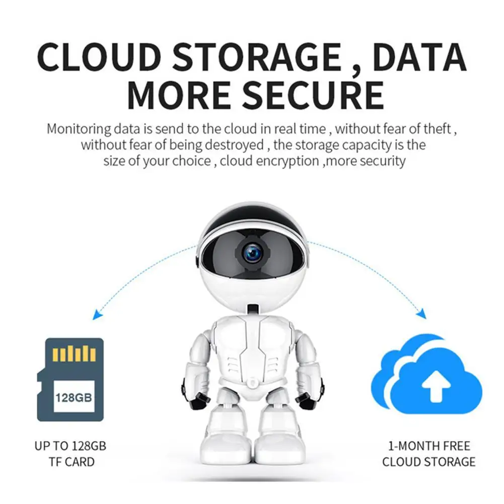 

1080p Robot Ip Camera 2mp Security Camera Wifi Wireless Home Camera Mobile Phone App Remote Monitoring Baby Monitor