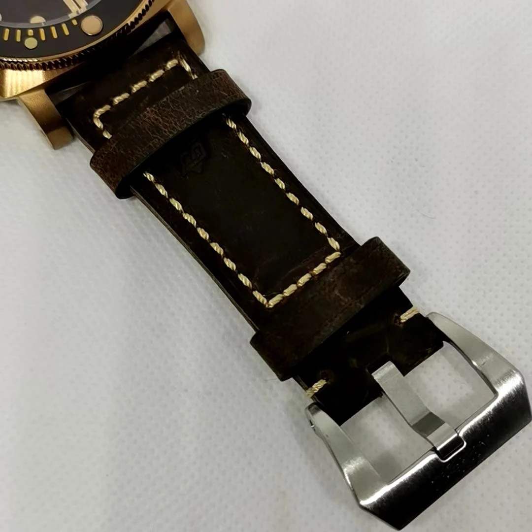 

2021 Luxury Brand New Men Automatic Mechanical Leather Stainless Steel Bronzo Bronze Auto 47mm Mens Watch Strap Tang Watch