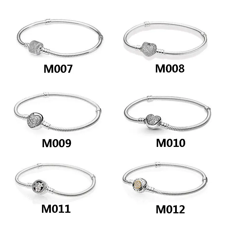 

100% Original Snake Chain Pandora Bracelet Gold Rose Gold Color 925 Silver