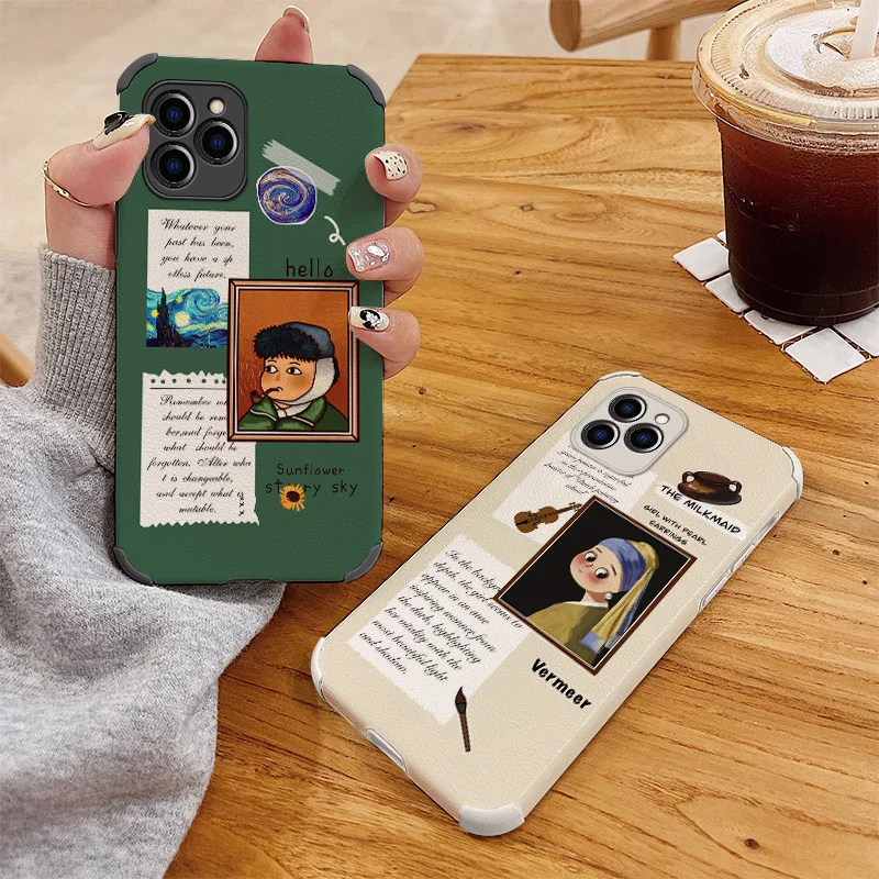 

Creative Stitching Of Notes Phone Case For iPhone 11 11pro 11promax Pro Max Liquid Silicone Cover