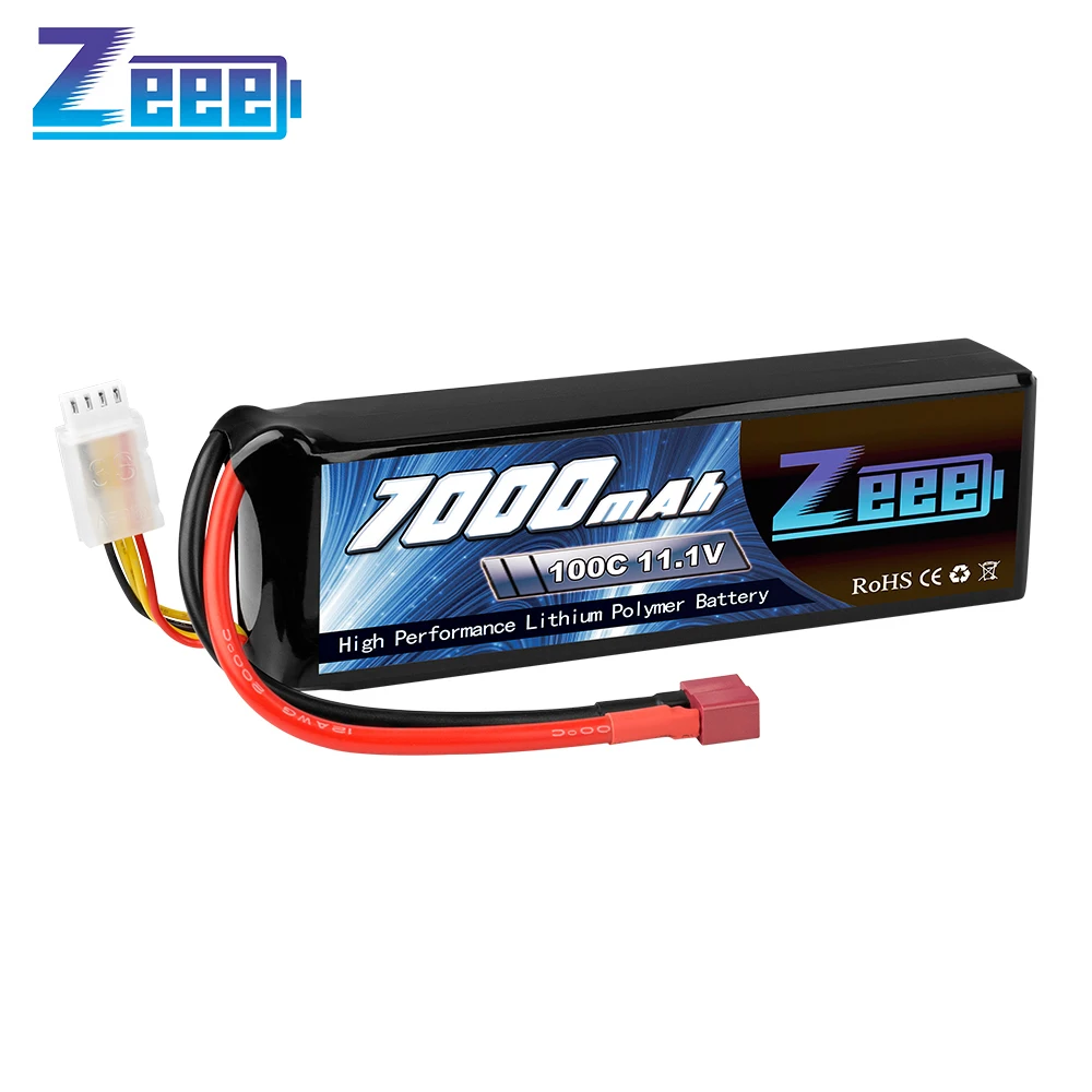 Zeee 11 1 V 100C 7000mAh 3S Lipo батарея Deans разъем с металлическими пластинами для RC