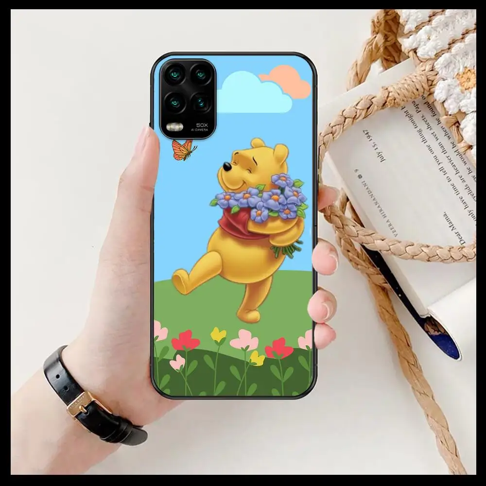 Winnie Pooh Bear cartoon Phone Case For XiaoMi Redmi Note 11 10 9S 8 7 6 5 A Pro T Y1 Black Cover Silicone Back Pre style cover | Мобильные