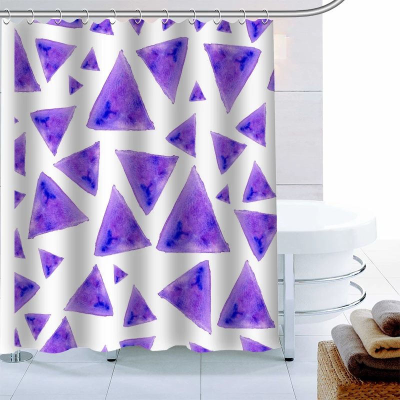 Простая Европейская водная занавеска для душа разных цветов 12 крючков ткань из