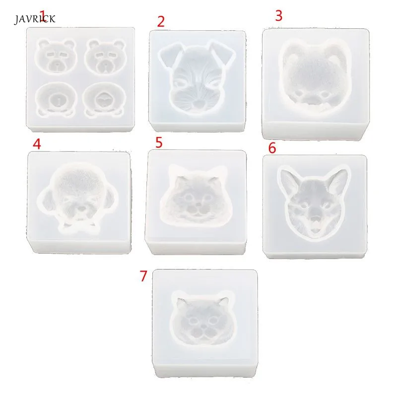 Милые животные собака кошка медведь кулон Смола силиконовая форма ювелирные