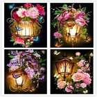 SHAYI DIY 5D алмазная живопись, мозаика, вышивка крестиком, Ретро цветок, фонарик, полный квадратныйкруглый сверло, картина для домашнего декора