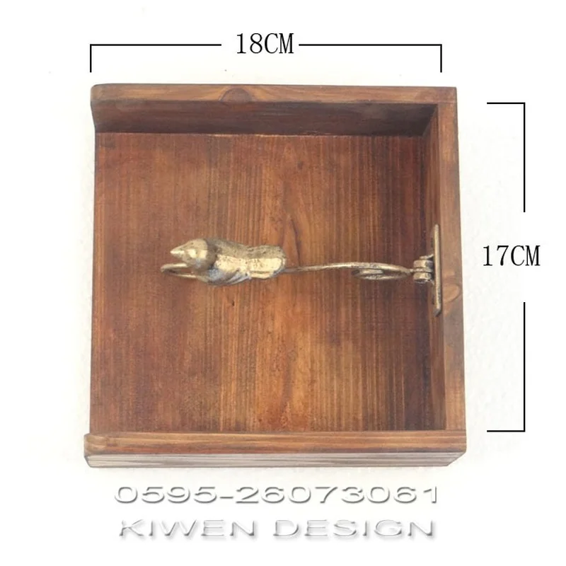 Деревянная квадратная коробка для салфеток с животными милый держатель поднос