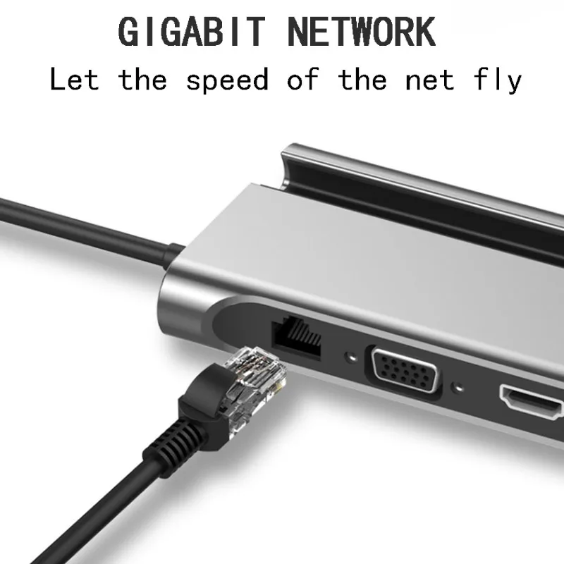 USB C ноутбук док-станция 3 0 VGA RJ45 PD концентратор HDMI порт подключения типа C: