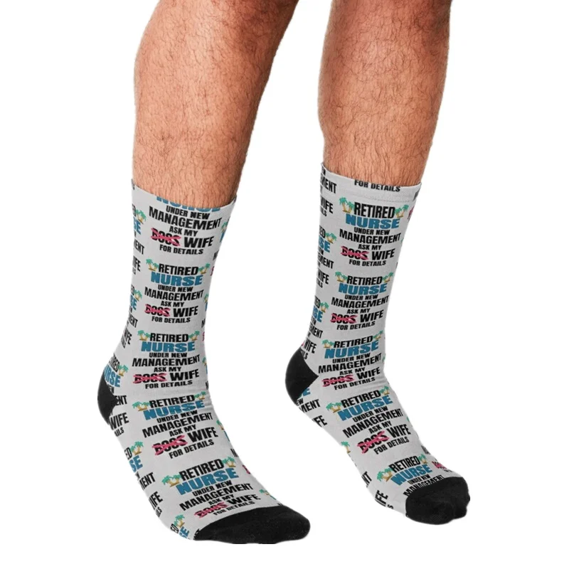 Забавные мужские носки в стиле Харадзюку счастливые с принтом хип-хоп для