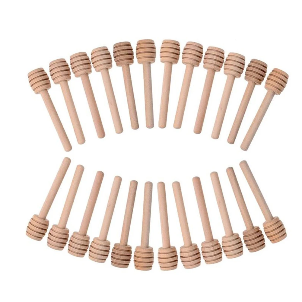 

24Pcs Mini Honey Sticks Wooden Dippers Stirring Sugar Spoon Beekeeping Tools for Sugar Spoon Coffee Milk Tea