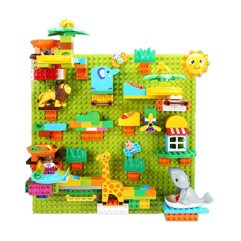 Конструктор с большой мраморной гоночной трассой строительные блоки воронка