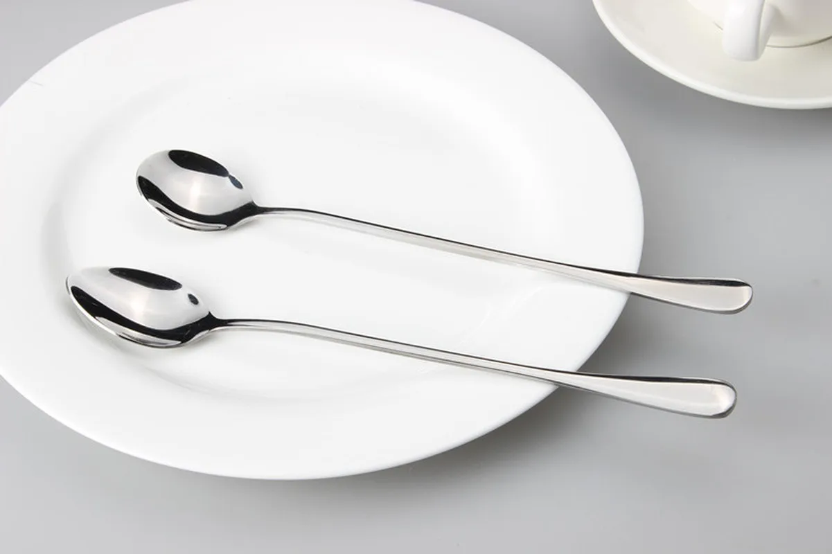 Двухкомпонентная кофейная ложка из нержавеющей стали с длинной ручкой для