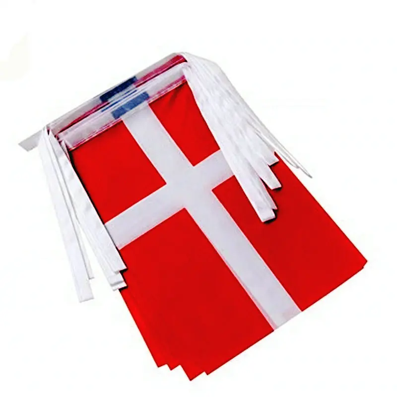 ZXZ Дания флаги с флажками 20 шт. 5 М Перьевая лента danmark баннеры празднивечерние