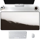 Черно-белый коврик для мыши, большие Ландшафтные однотонные коврики, ландшафтный Коврик для мыши 900x400 мм, игровые аксессуары, коврик для мыши