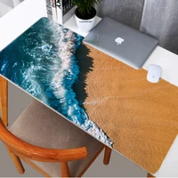 ocean wave gaming accessories rgb large mouse pad anime pc game console keyboard carpet led computer desk mats