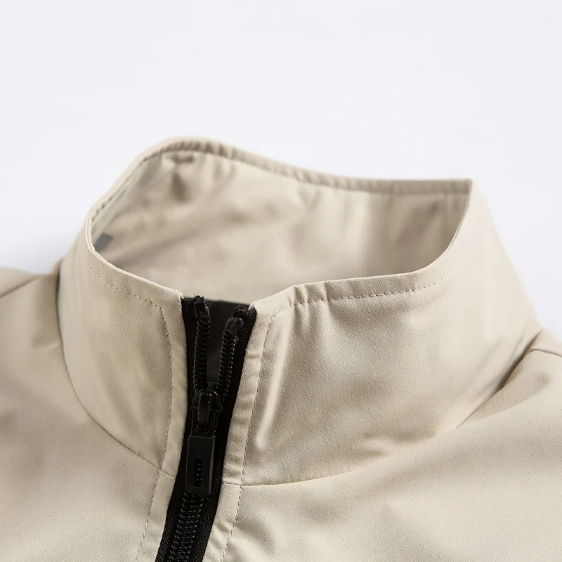 Мужская куртка-бомбер Повседневная облегающая однотонная верхняя одежда в стиле