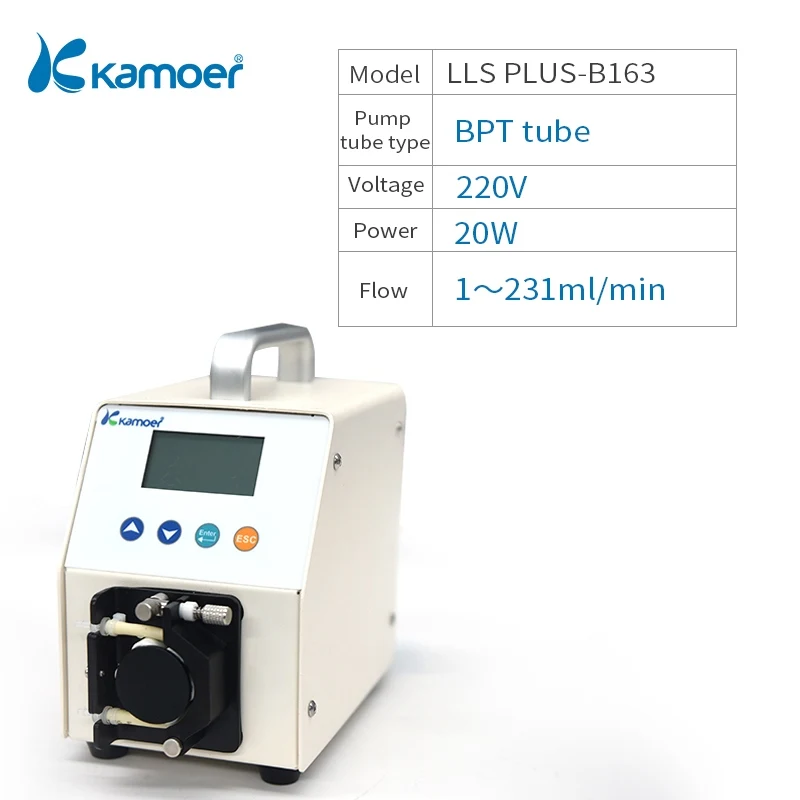 LLS PLUS-B163 Kamoer LLS Plus 110 V/220 V Перистальтический дозирующий насос с шаговым двигателем, используемым для передачи лабораторная жидкость - Напряжение: LLS PLUS-B163
