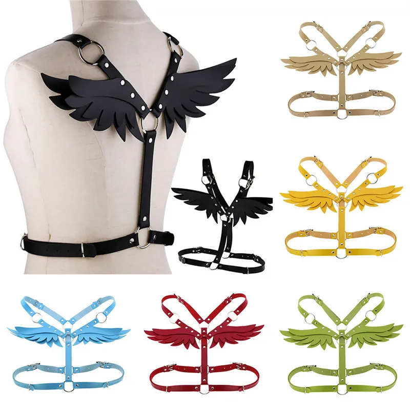 Женская обувь Кожаные Ангел тела пояс Фетиш Крылья Ангела Связывание связывания