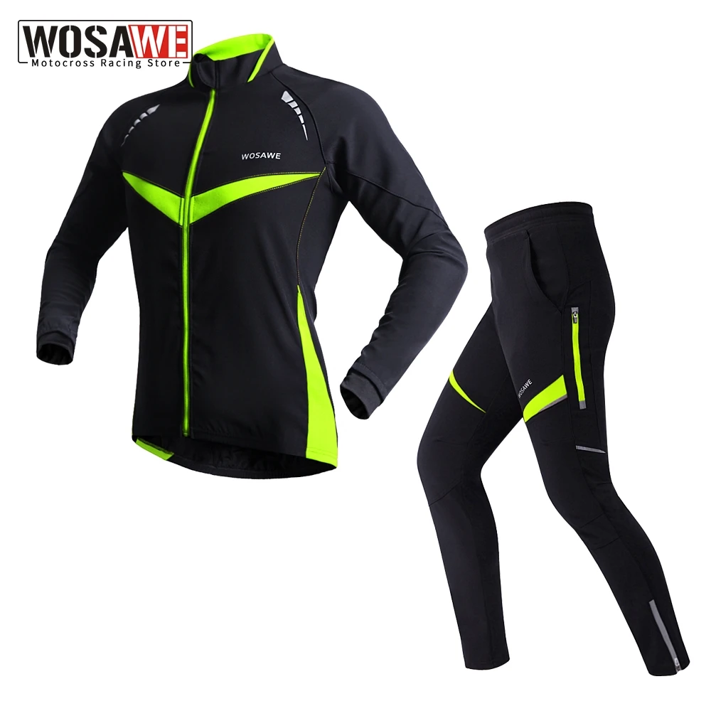 WOSAWE зимняя облегающая мотоциклетная куртка из теплого флиса Мужская внедорожная