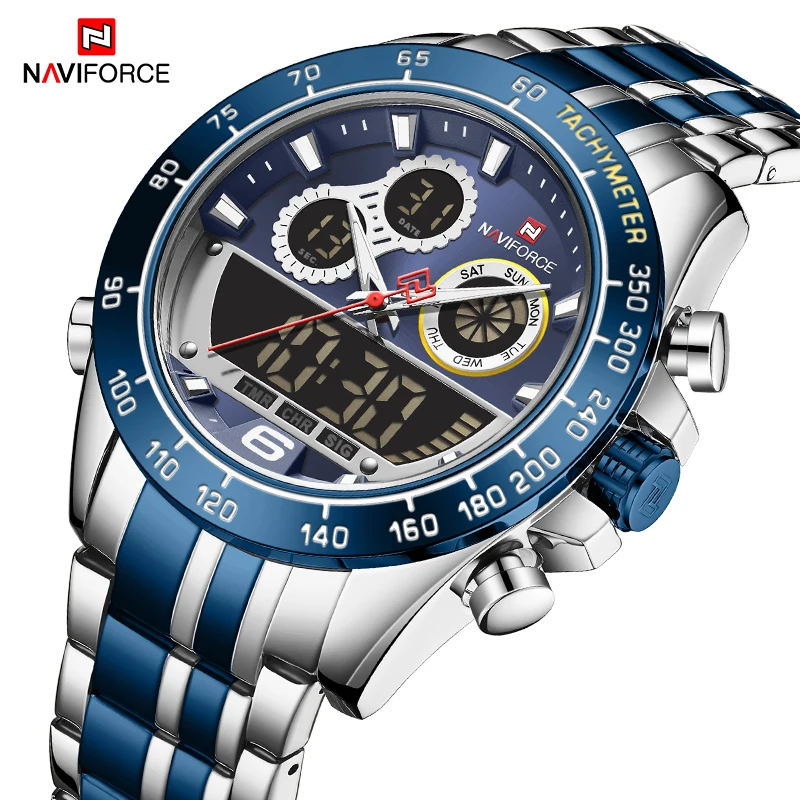 Часы мужские кварцевые с хронографом из нержавеющей стали | Наручные часы