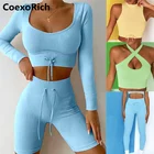 Укороченная рубашка для йоги, бесшовная Спортивная одежда для отдыха и тренировок, леггинсы для фитнеса, спортивный бюстгальтер, 2021