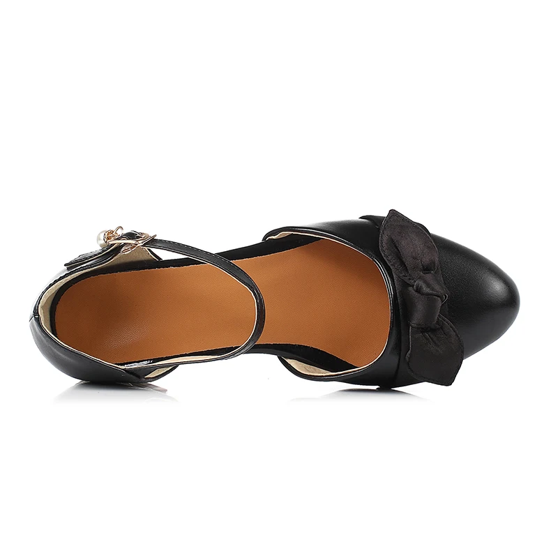 Сандалии BigSize женские на высоком каблуке босоножки с жемчужной пряжкой узелком