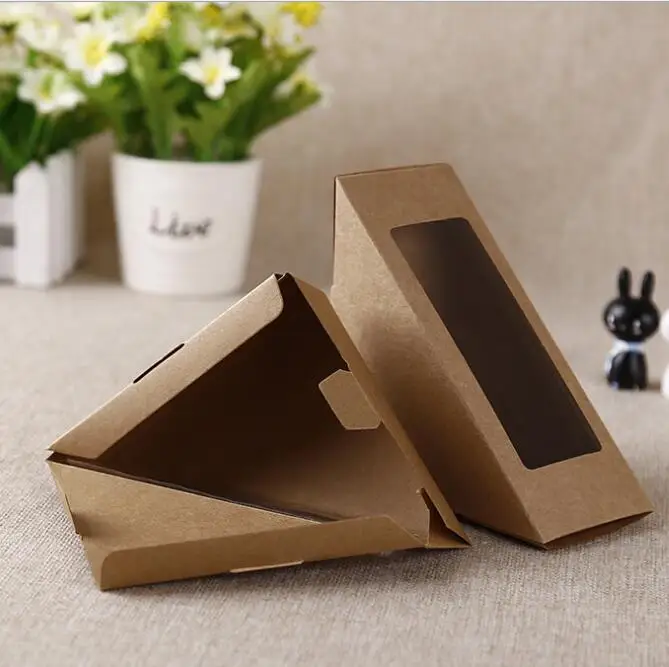 10 шт. бумага для упаковки бутербродов коробка Крафт бумажная коробочка капкейка
