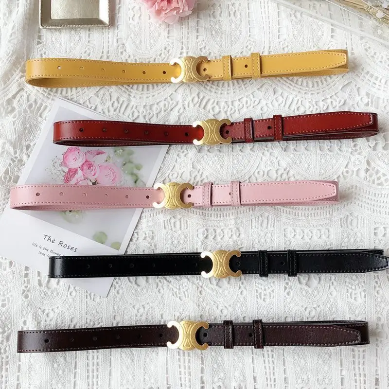 

Women's Genuine Split Leather Thin Waist Belt For Dress