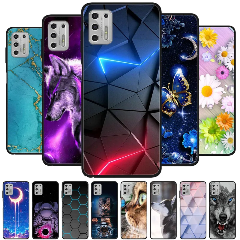 

For Moto G Stylus 2021 Case Cute Cat Wolf Black Soft Silicone Phone Cases For Motorola Moto G Stylus 2021 6.8" Back Cover Coque