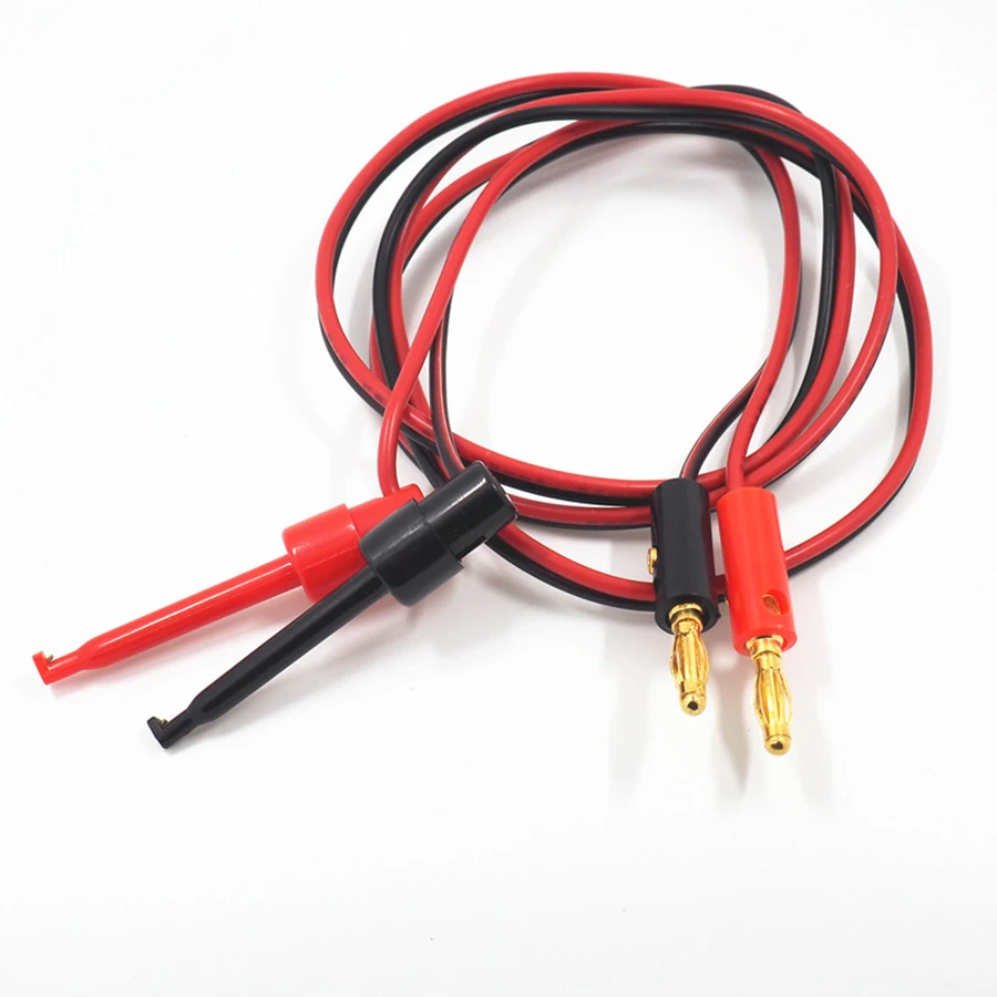 

1 Pair 4mm Gold Plated Banana Plug to Test Hook Clip Test Lead Kit Cable Mayitr IMax B6 for Multimeter Electronic Test Tools