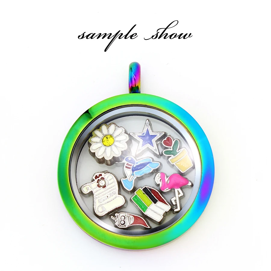 30 мм Нержавеющая сталь Магнитный стеклянные парящие Медальоны Подвески