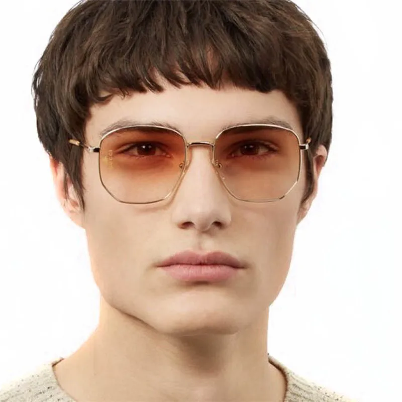 

Men Hexagonal Sunglasses Women Brand Designer Vintage Shades Female Driving Sun Glasses Flat Lenses Male Oculos de sol